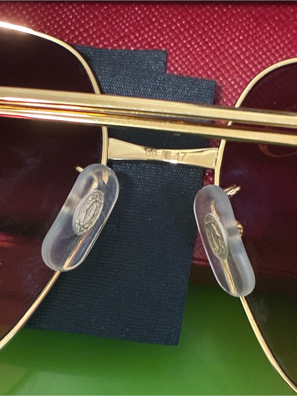 AUTHENTIC Cartier  unisex  Gold Frame Brown Lens Pilot Sunglasses love - Picture 5 of 17